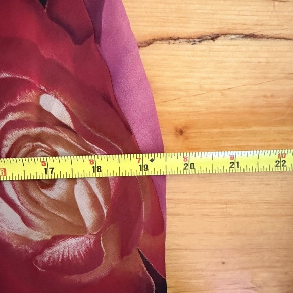 Y2K Rose Print Slip Maxi Dress S/XS Sheer Bias Cut Whimsigoth Ethereal Feminine - Picture 9 of 10